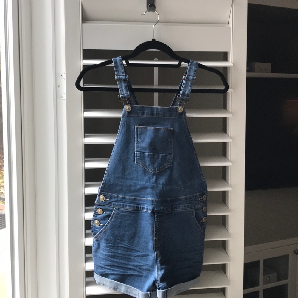Kids Hudson blue shortalls